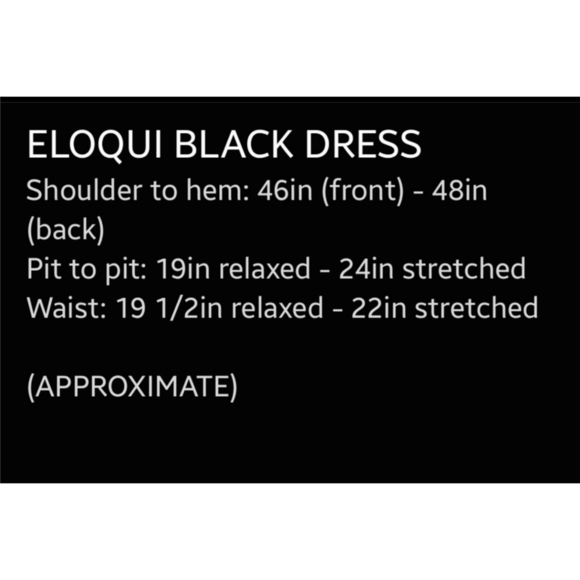 ELOQUII Black Strappy Midi Flounce Ruffle High Low Hem Dress, V-Neck Twist Front - Picture 13 of 13